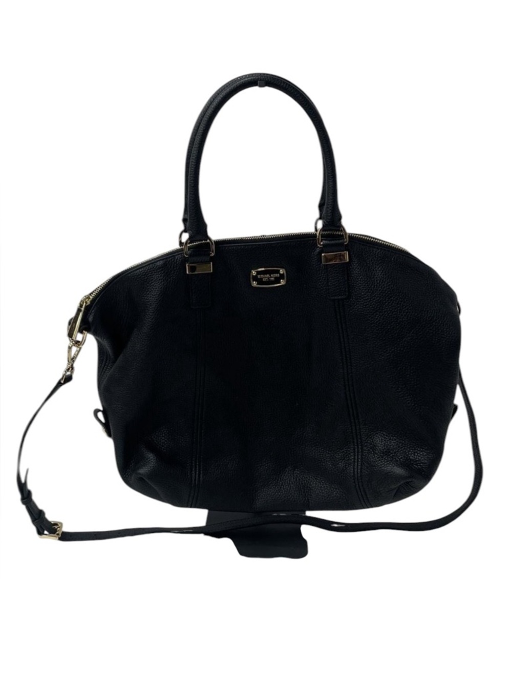 4550 Michael Kors Black Pebbled Leather Satchel